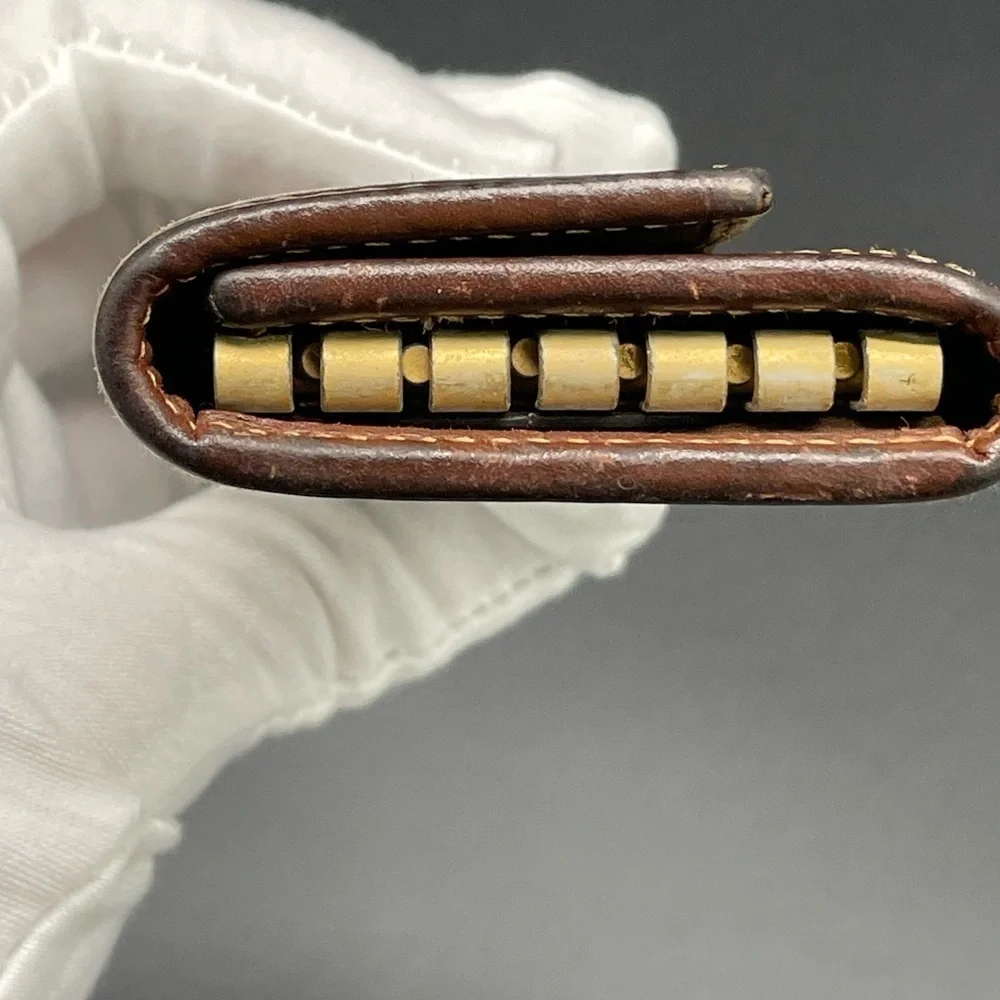 Rare Burberry Vintage Green Novacheck with Horse Pattern Key Holder